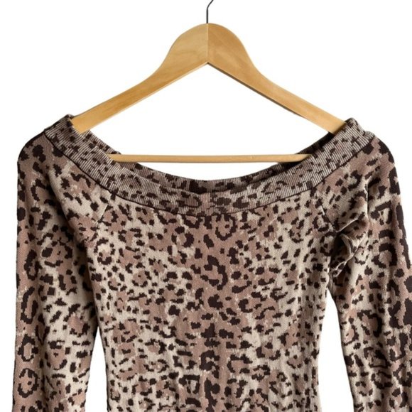 Michael Costello x Revolve Emma Mini Dress Size Small in Brown Leopard - Picture 3 of 11